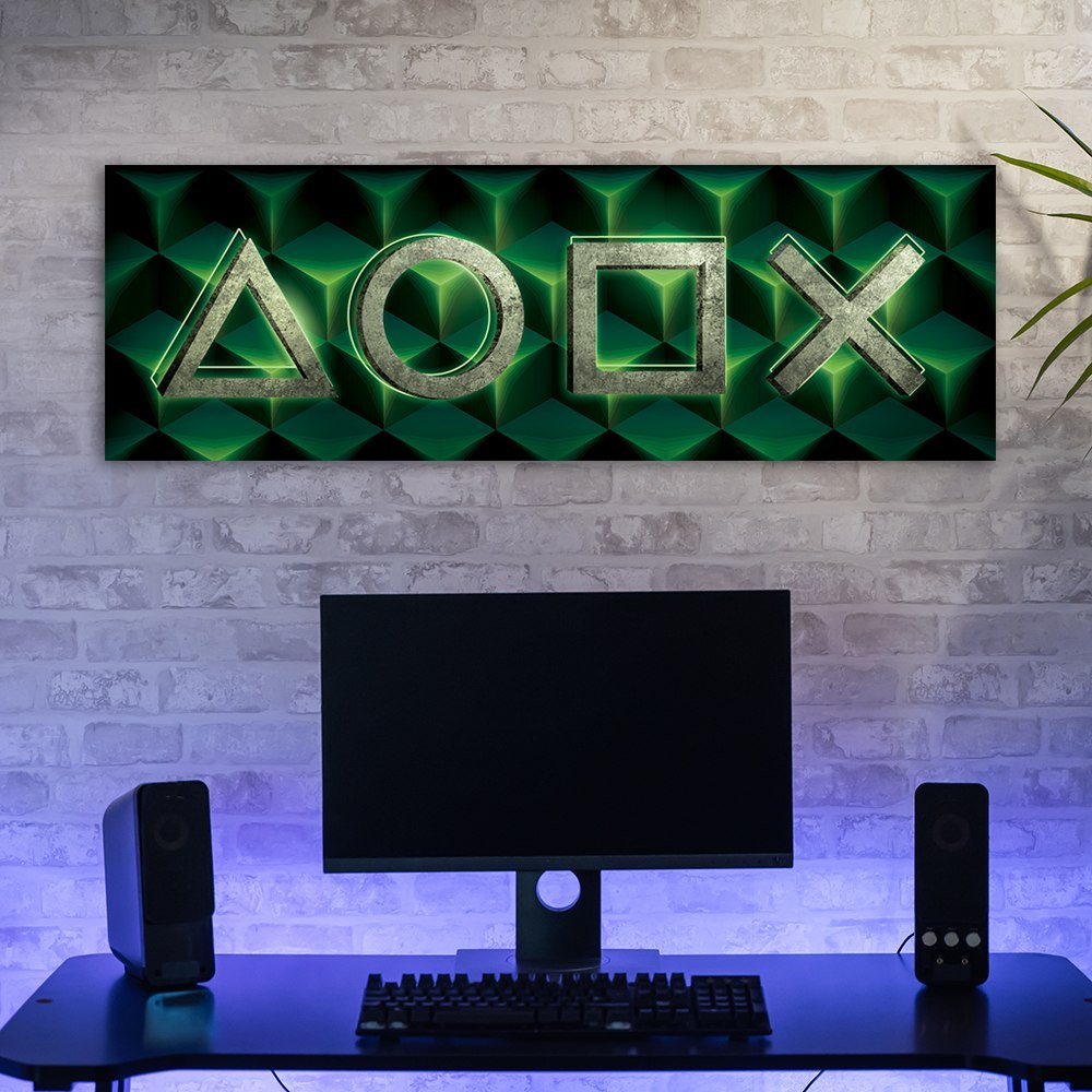 Emaga Obraz na płótnie, Symbole gry - 150x50